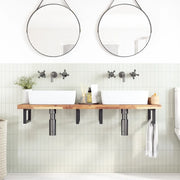 Piano da Bagno Non Trattato 140x40x4cm Legno Massello di Acacia CFW2859038