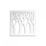 BOSCO - Pannello in PVC traforato - Parasole Misura: 73x73 cm, Colore: bianco