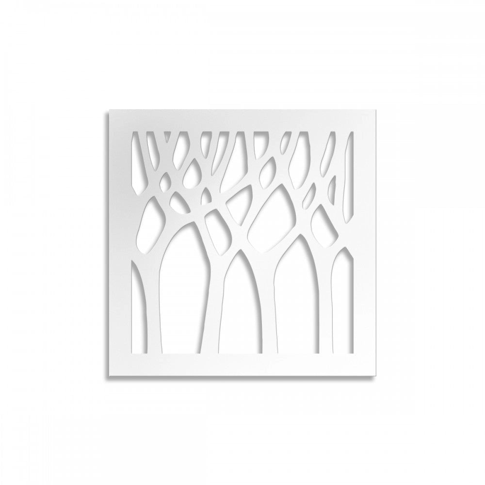 BOSCO - Pannello in PVC traforato - Parasole Misura: 73x73 cm, Colore: bianco