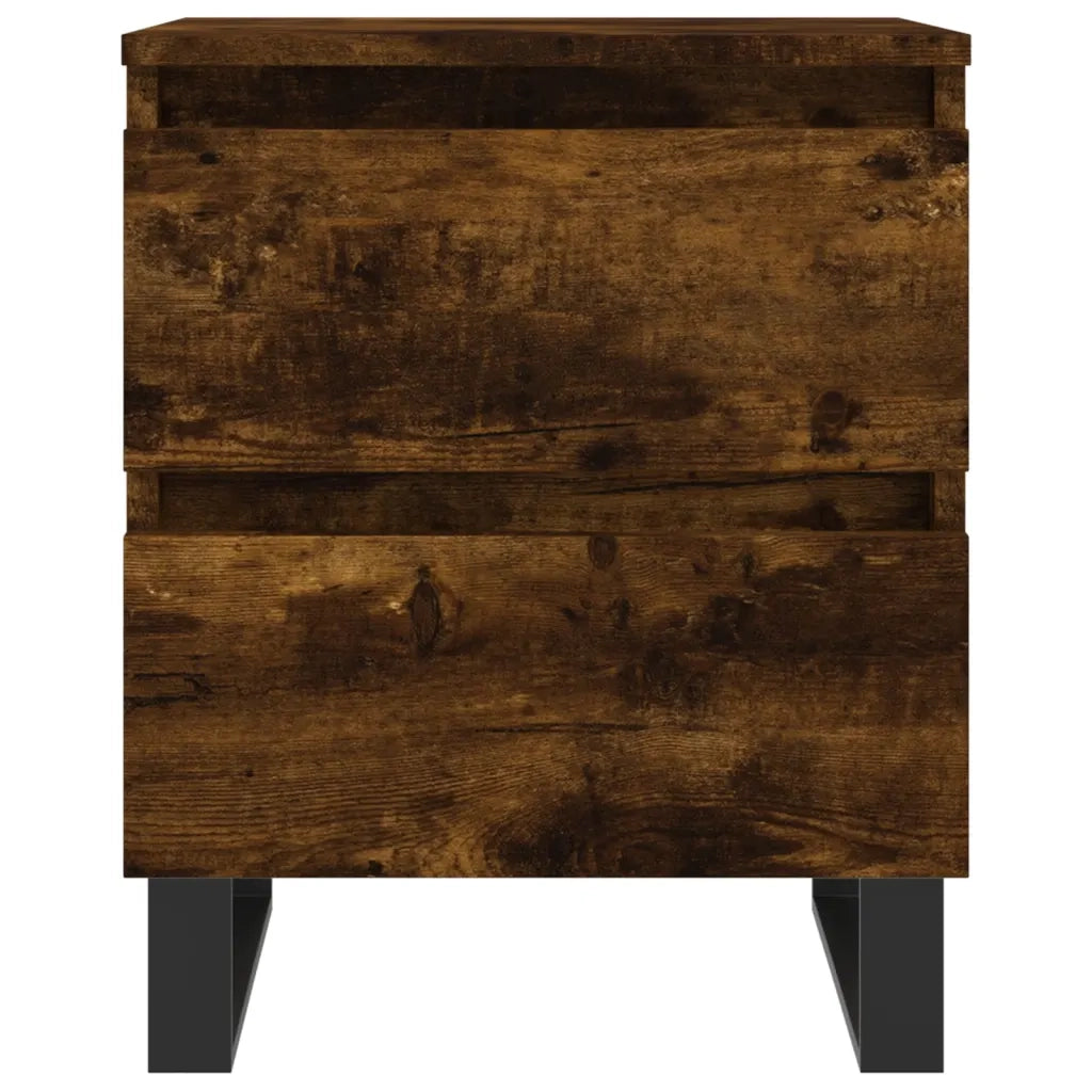 Comodino Rovere Fumo 40x35x50 cm in Legno Multistrato 826902