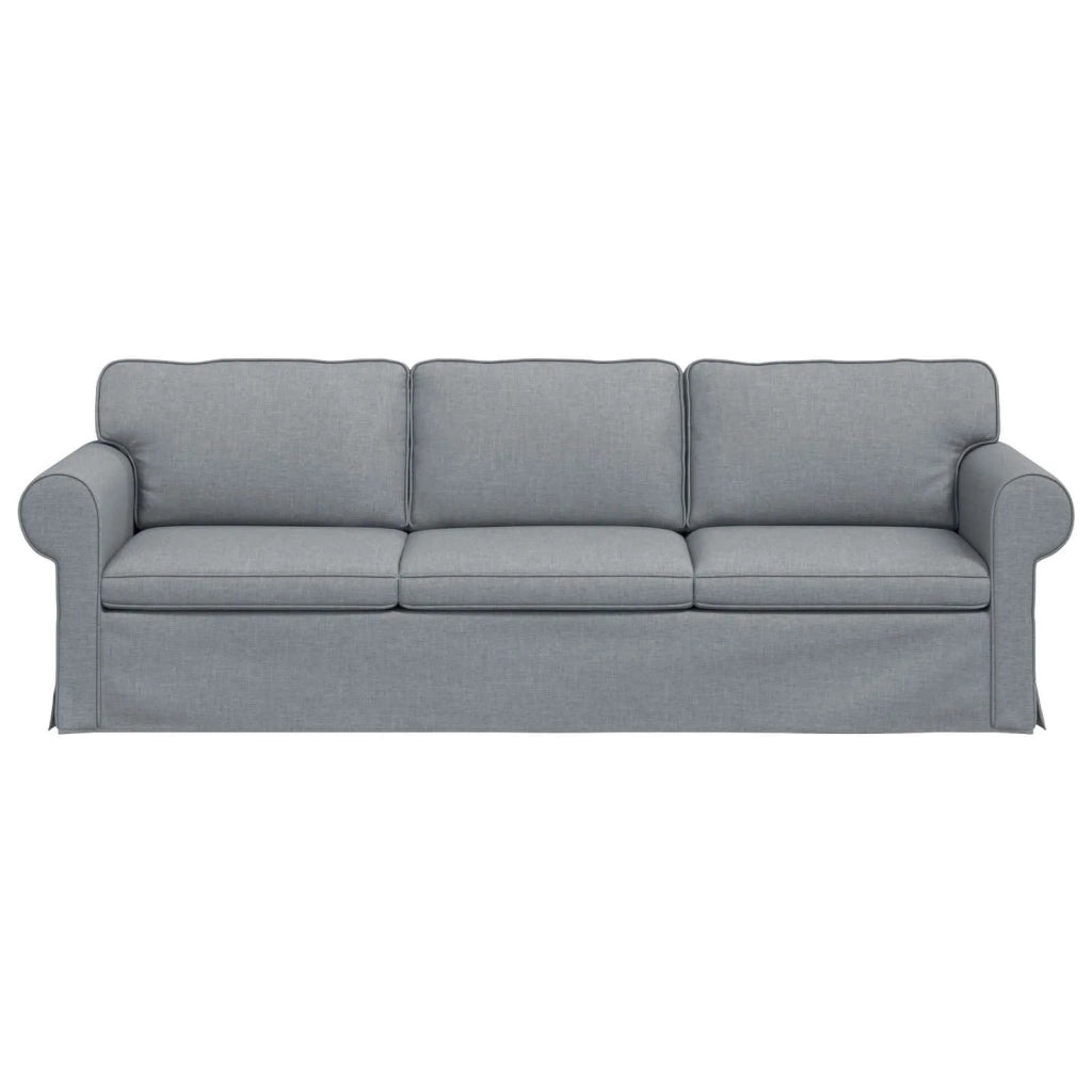 Divano Grigio chiaro 215 x 82 x 80 cm Tessuto