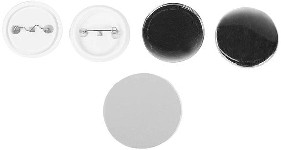 500 badgeknoppen 44 mm/1,75 inch con copertura metallica e pellicola trasparente per uso DIY su abbigliamento e decorazione domestica
