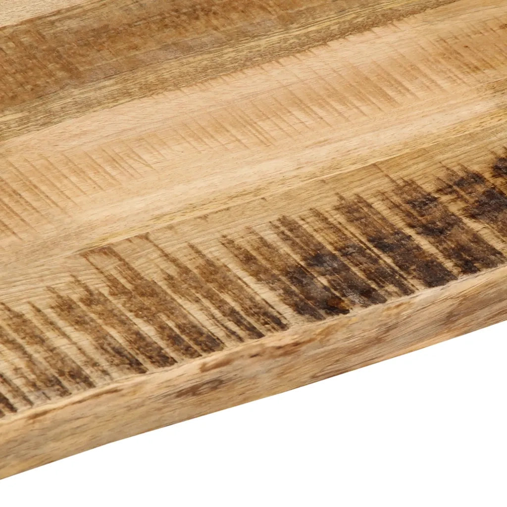Piano Tavolo | Superficie Tavolo | Piano Scrivania Bordi Vivi 100x60x3,8 cm Legno di Mango Grezzo