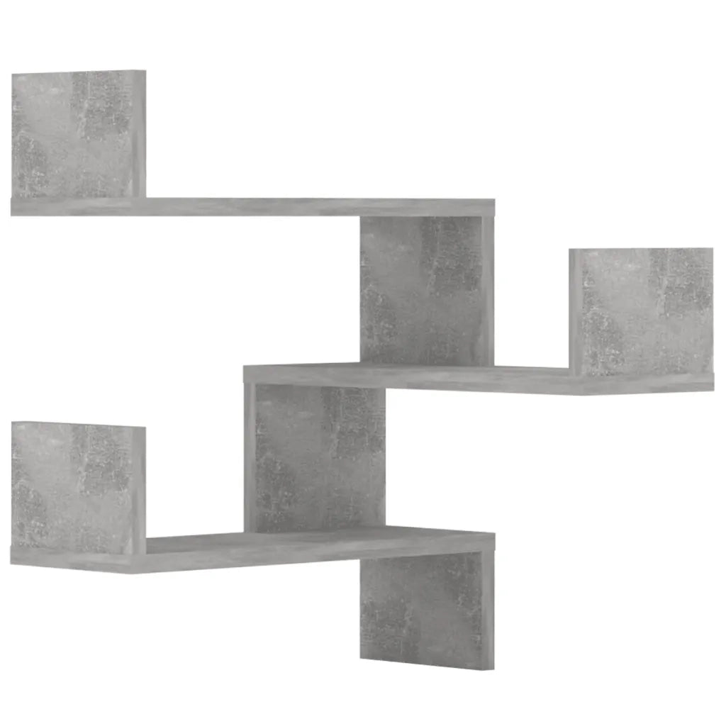 Scaffali Angolari Muro 2pz Grigio Cemento 40x40x50 Multistrato 807232