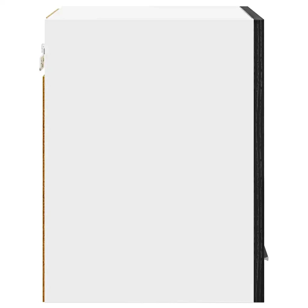 Armadio pensile con porta Rovere Nero e Bianco 30 x 31 x 40 cm 884116