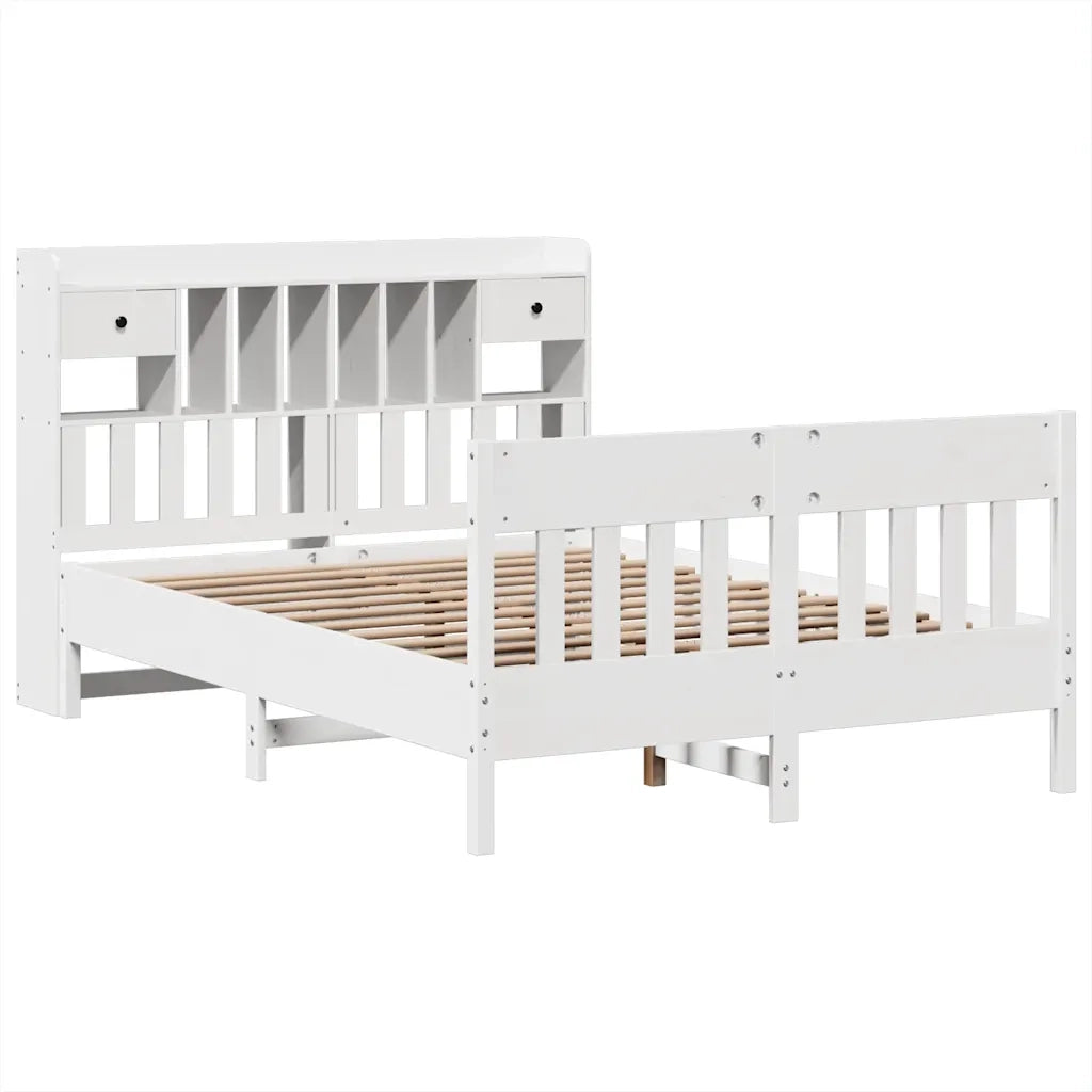 Giroletto senza Materasso Bianco 150x200 cm Legno Massello Pino 3323258