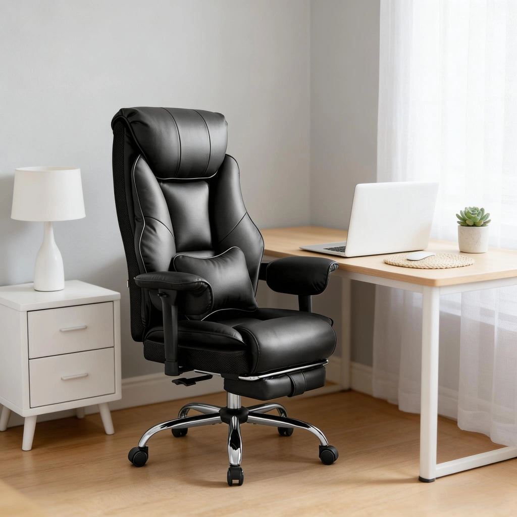 SEDIA DA UFFICIO ergonomica regolabile in altezza nera