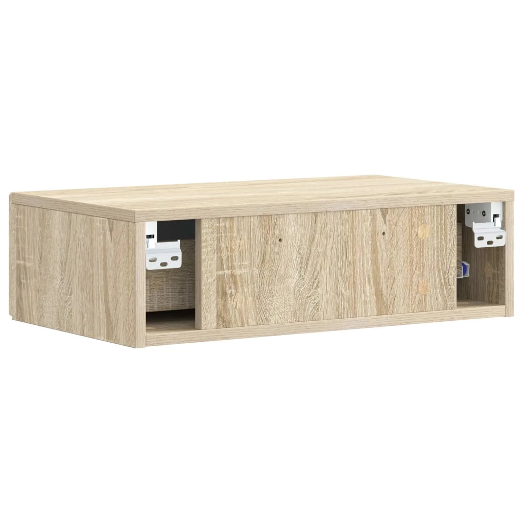 Tavolino da Parete Laterale | Tavolo laterale | Tavolino Rovere Sonoma 59 x 34,5 x 17 cm