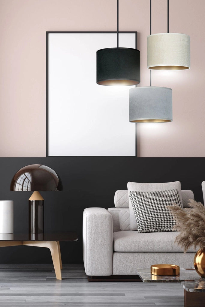 Lampadario Emibig Hilde 3, 3xE27 nero multicolor dimmerabile