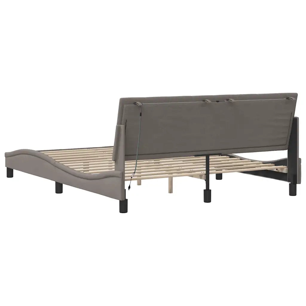 Giroletto senza Materasso Hanko Tortora 160x200 cm in Tessuto 3310472
