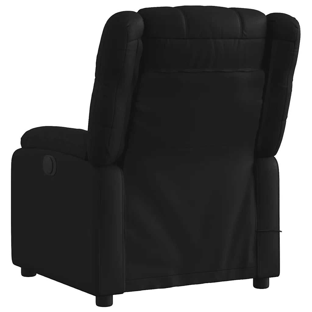 Poltrona Massaggiante Reclinabile Elettrica Nera in Similpelle 3205143