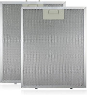 Due filtri per aspirapolvere in metallo filtro grasso filtro universale 320 x 260 mm filtro per aspirapolvere a gas universale a 5 strati in alluminio.