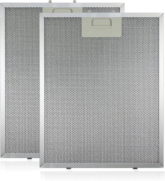 Due filtri per aspirapolvere in metallo filtro grasso filtro universale 320 x 260 mm filtro per aspirapolvere a gas universale a 5 strati in alluminio.