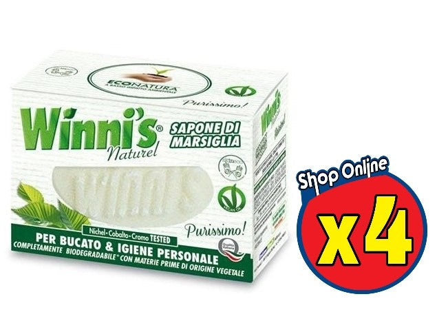 4 WINNI'S NATUREL SAPONETTE DI MARSIGLIA DA 250 GR