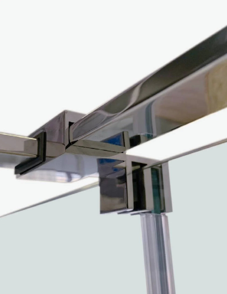 Box doccia CIRENE (KENNA) 1+1 con lato fisso laterale 180x80 cm Cromo Barra Perpendicolare