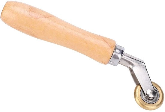 Rotatore per membrane ergonomico con maniglia in legno - foro in acciaio - rotelle in ottone - attrezzi duraturi - per saldatura - 13 cm - rotatore per membrane