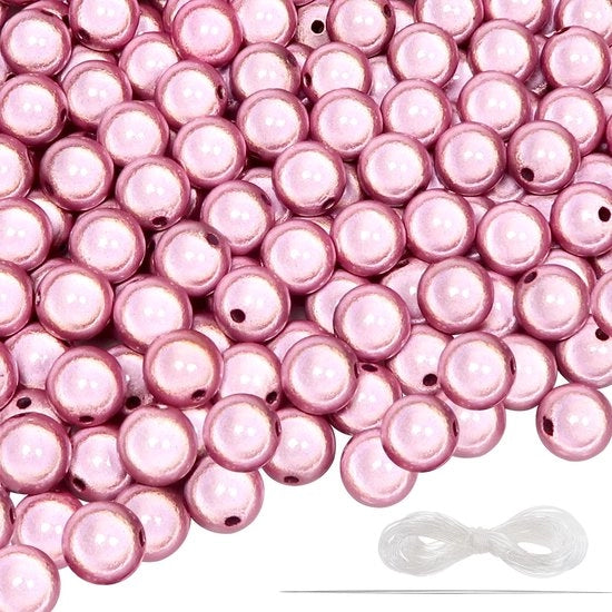 Kralen Acrilici 10 mm - Rosa - 200 pezzi - Decorazioni Luminose - Gioielli Fai da Te - Decorazioni - Materiale Duraturo