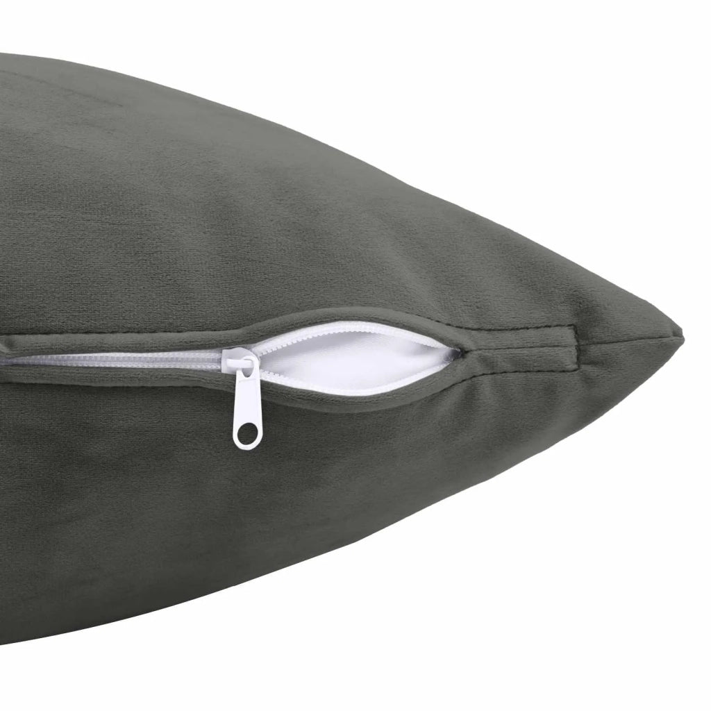 Cuscino con cuscino HEERLEN 6 pz Grigio Scuro Velluto 924500