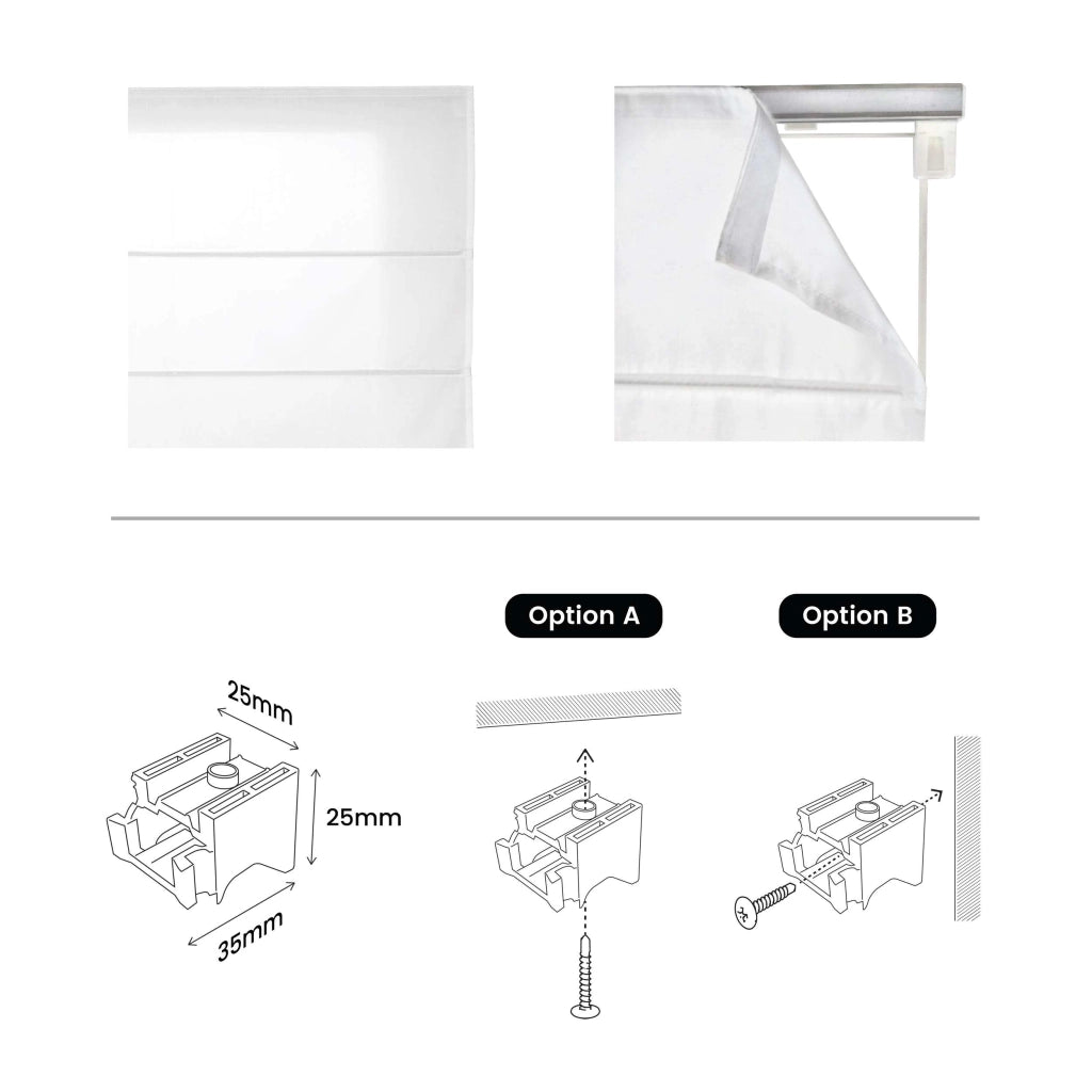Tenda a Pacchetto Con Aste Ecru 90x250 cm