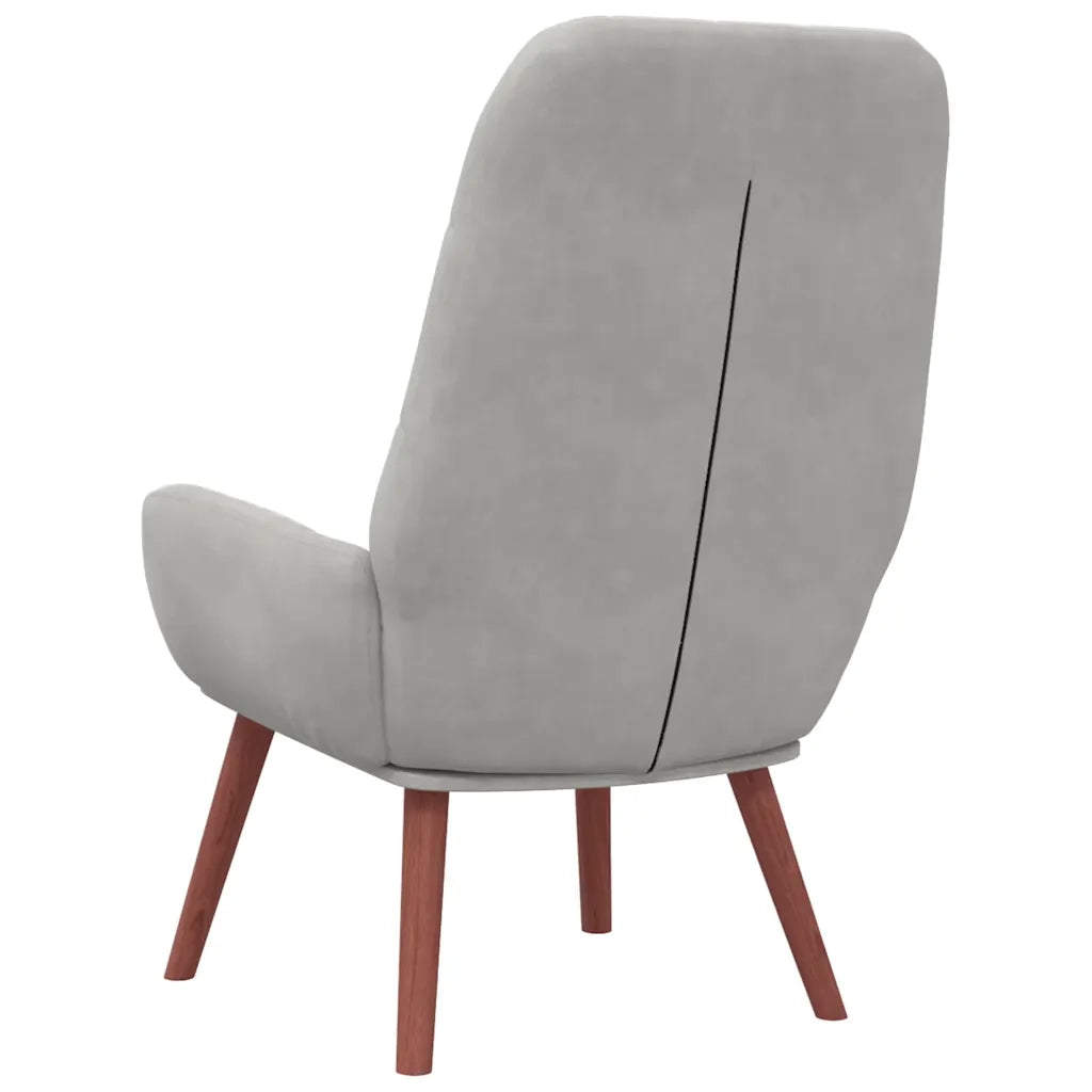 Sedia Relax Grigio Chiaro in Velluto 4102632