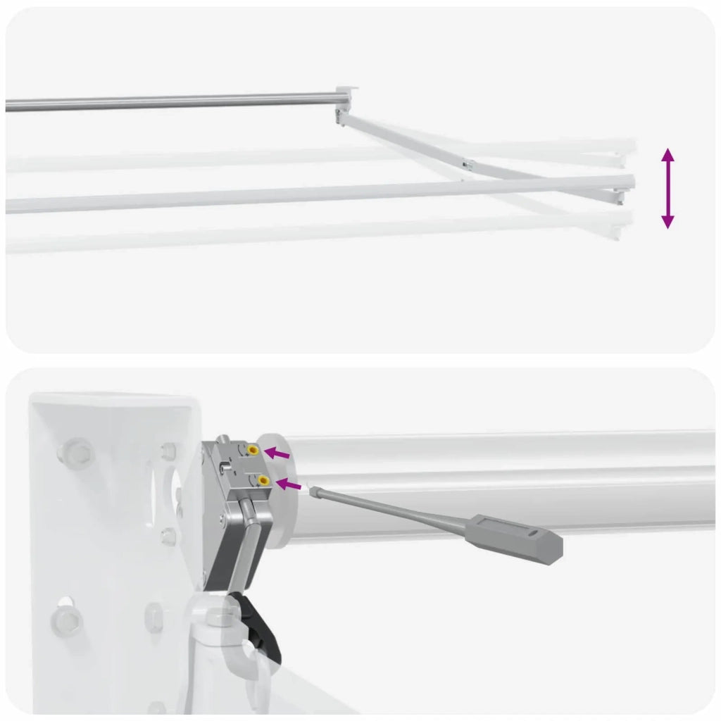 Tettuccio Elettrico Retrattile Grigio chiaro e bianco 3426363