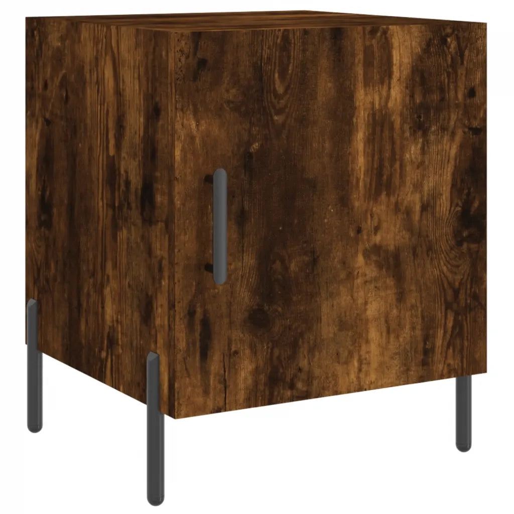 Comodini 2 pz-Set di 2 Tavolino da notte Rovere Fumo 40x40x50 cm in Legno Multistrato 138952