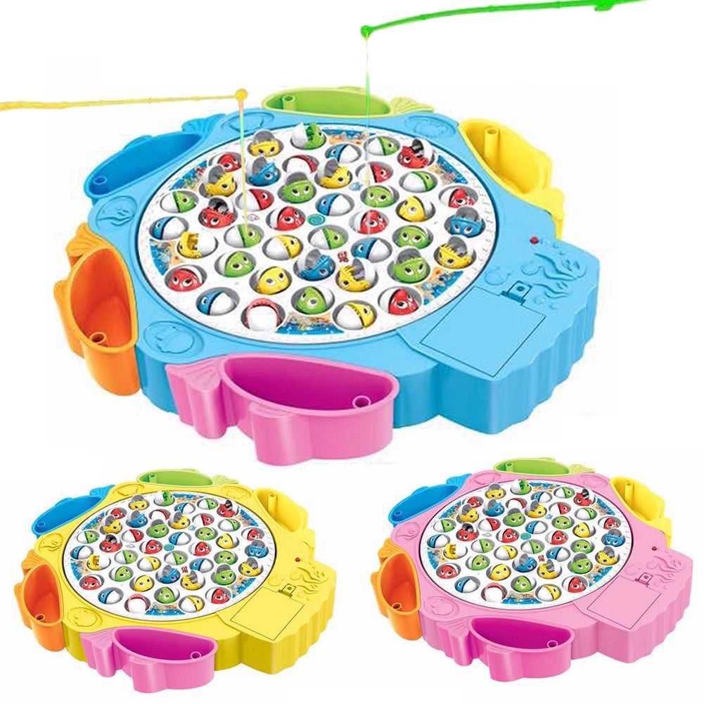 Gioco di Pesca per Bambini da Tavola con Pesciolini e 5 Canne da Pesca Multicolore