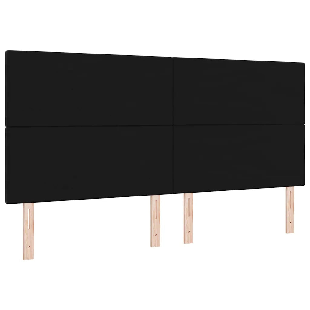 Testiera | Testata LED con strisce LED Nero 200 cm Velluto