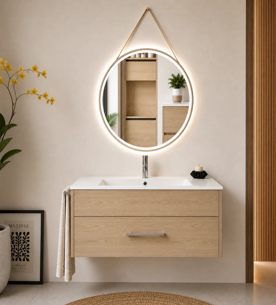 Mobile bagno con lavabo ORIGENBATH FLORENCIA senza specchio 90x40 cm estepa