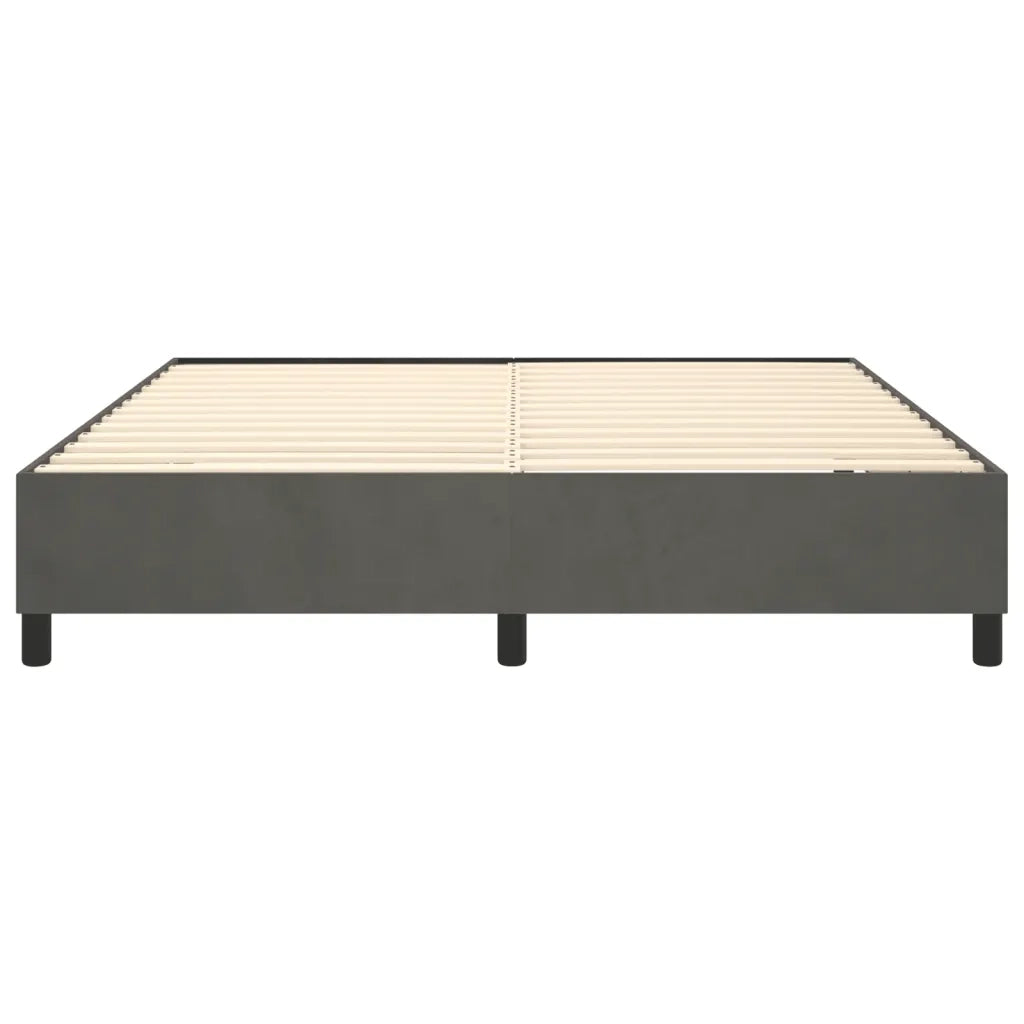 Struttura Letto a Rete a Molle Grigio Scuro 160x200 cm Velluto 3121127