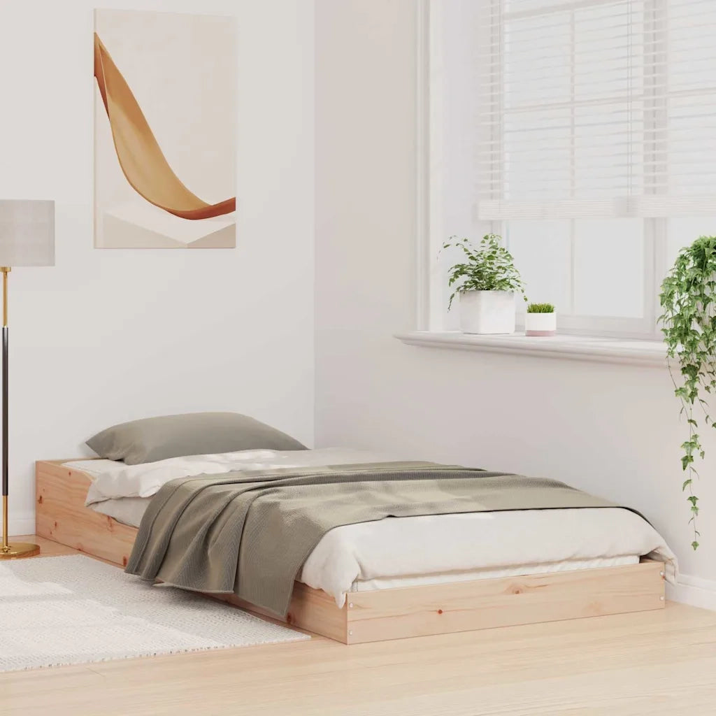 Letto singolo | Letto per adulti | Struttura del letto Naturale 80 x 220 cm Pino massello