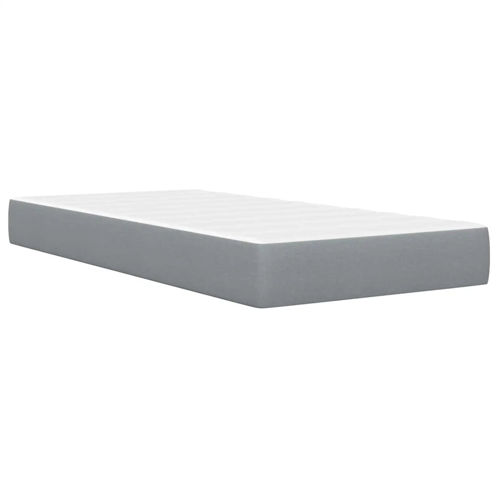 Struttura letto con materasso Grigio chiaro 90 x 190 cm Tessuto 3415232