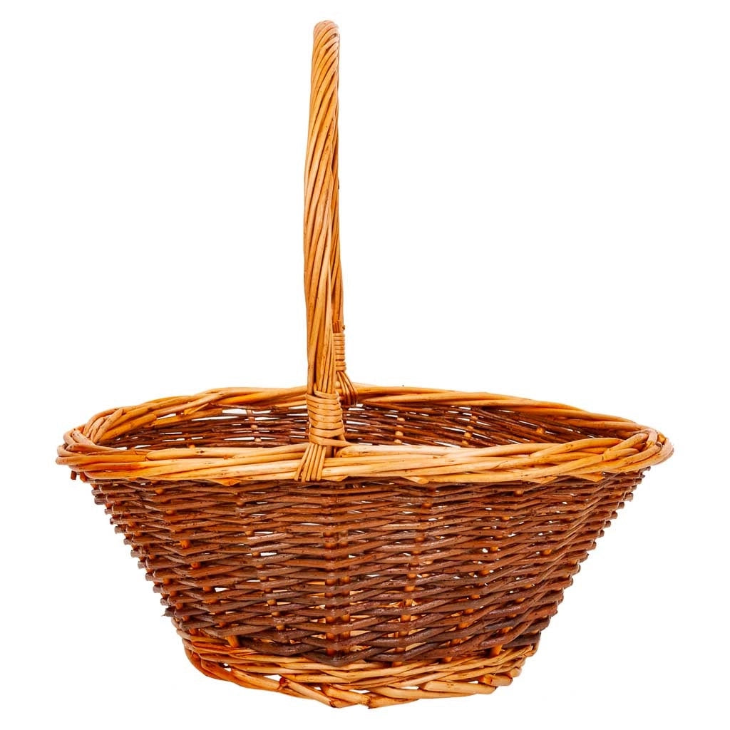 Set di 3 cestini in vimini marrone