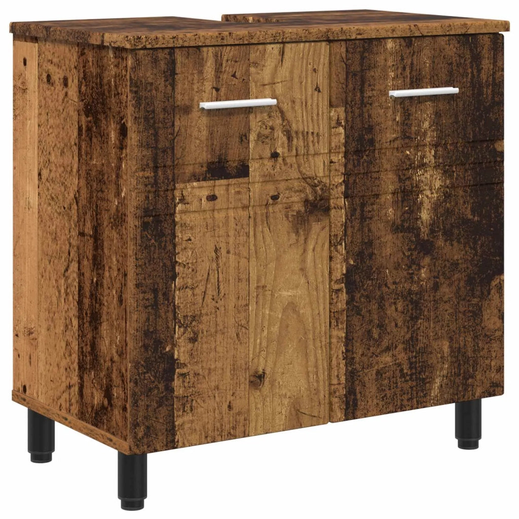 Mobiletto da bagno Legno antico 60 x 35 x 60 cm 889413