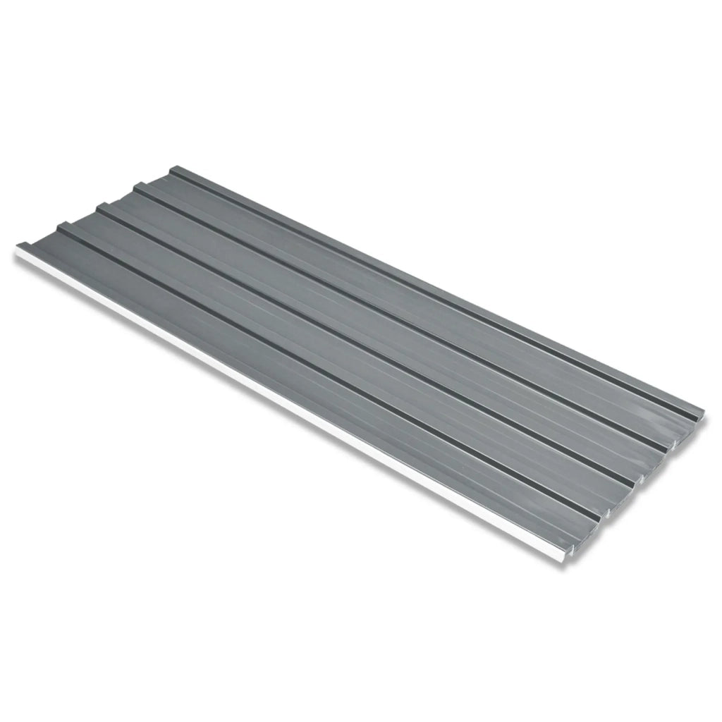 Pannello per tetto 12 pz Grigio 129 x 45 cm Acciaio zincato CFW8569523