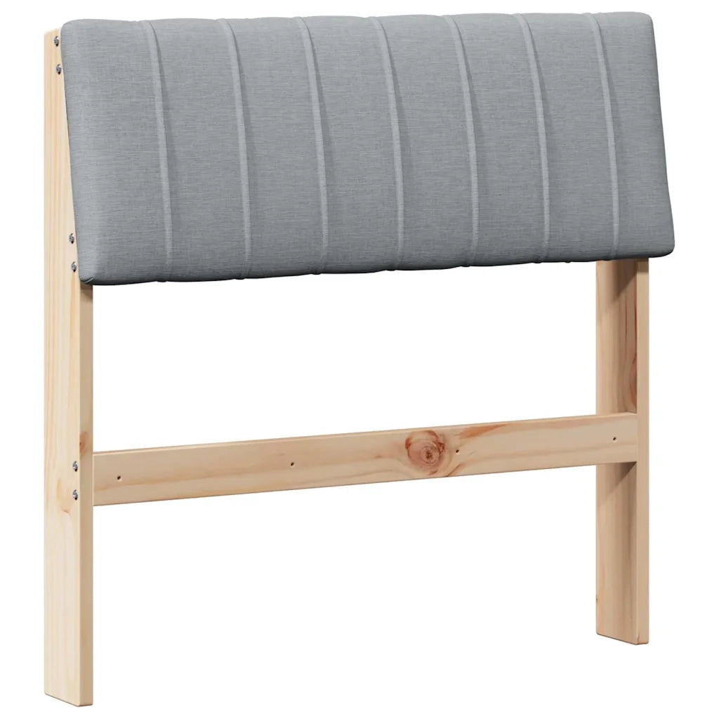 Testiera | Testata imbottita Grigio chiaro 75 cm Pino massello