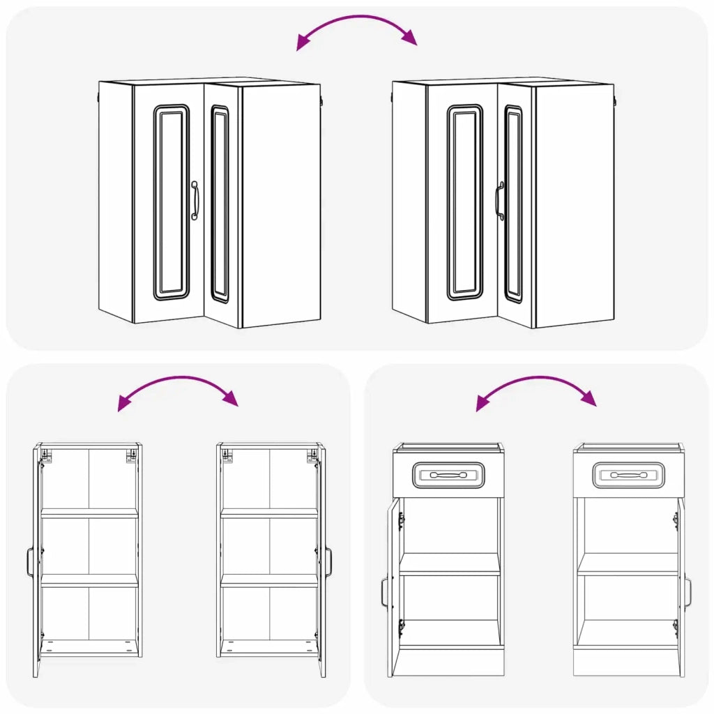 Unità Cucina KALMAR 8 pcs Legno antico Legno ingegnerizzato 3438379