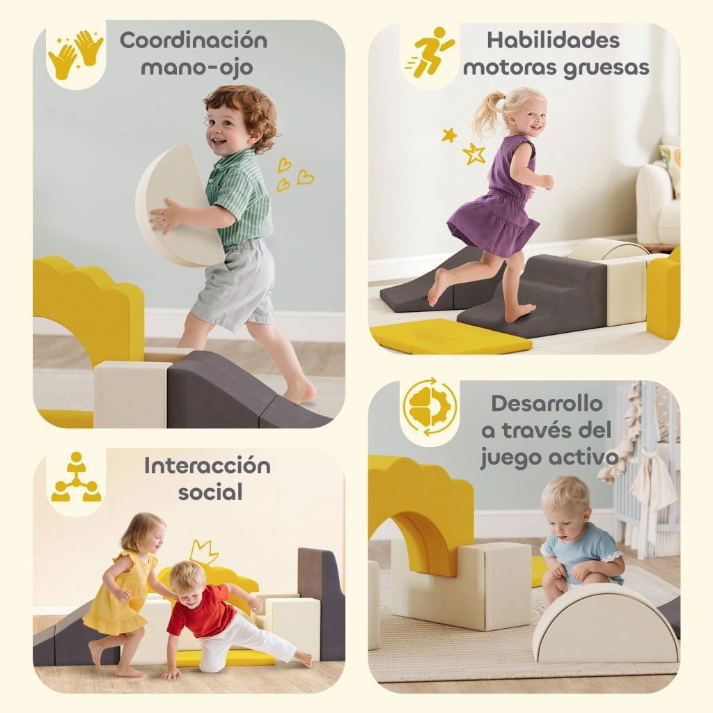 Blocchi di psicomotricit¨¤ per bambini ¨C zephmum ¨C 7 pezzi giallo