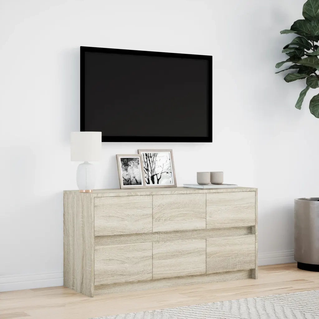 Mobile TV | Armadietto TV | Mobile Porta TV con LED Rovere Sonoma 100x34x50cm in Truciolato