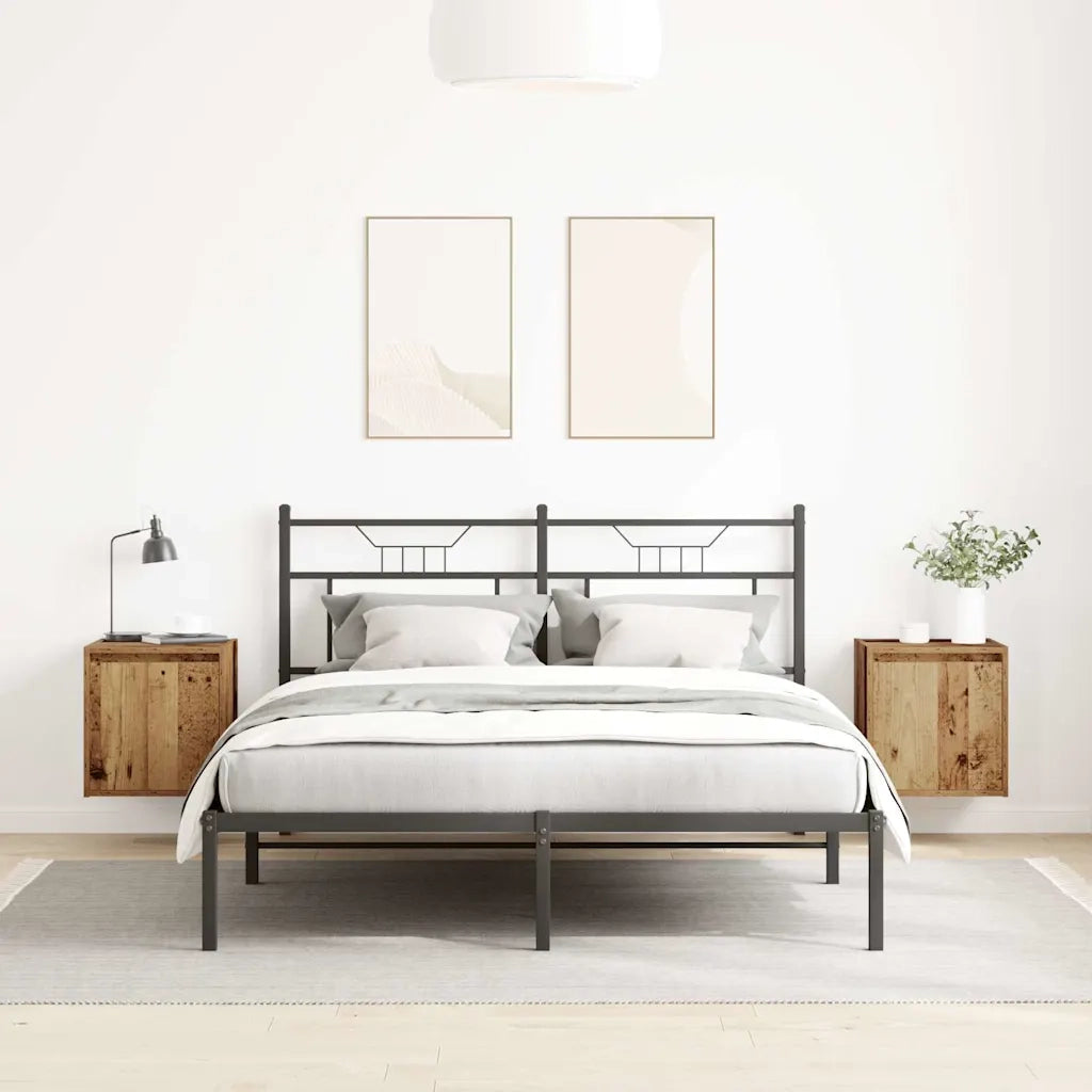 Comodini a Muro 2 pz Legno Antico 38x34x40 cm 861244