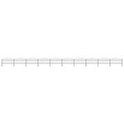 Recinzione da Giardino con Punta a Lancia in Acciaio 1673x125 cm Nero 277730