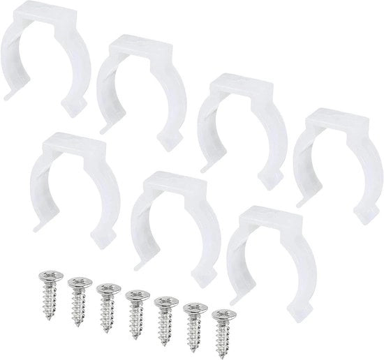 Lampada da soffitto - Lampadine LED - Clip T8 U - Supporto Beugel - Tubo fluorescente - Apparecchio elettrico - Viti - Adatto per - Bianco - Pacchetto da 10