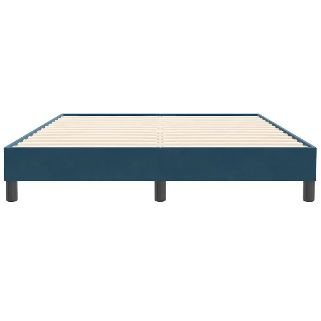 Giroletto a Molle senza Materasso Blu Scuro 160x210 cm Velluto 3315835