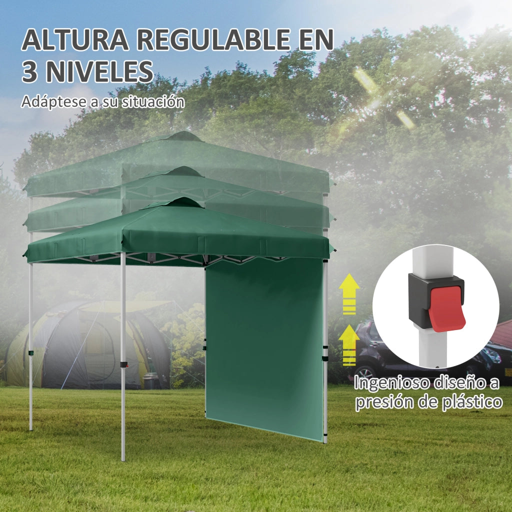 Tenda da giardino pieghevole ¨C zephmum ¨C verde 2.5x2.5m