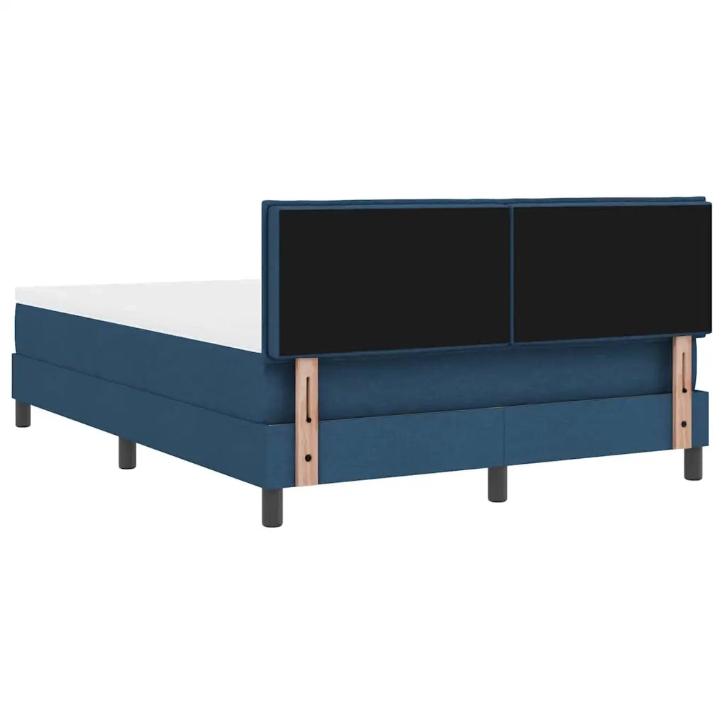 Letto a molle con testiera Blu 140 x 190 cm Tessuto 3338614