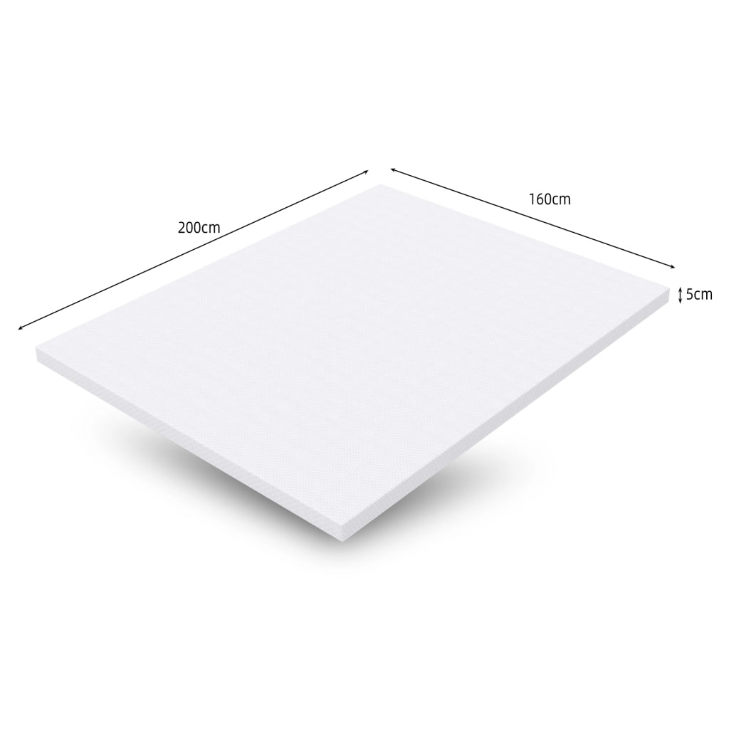Materasso in schiuma con rivestimento sfoderabile e lavabile in tessuto con zip per camera da letto bianco