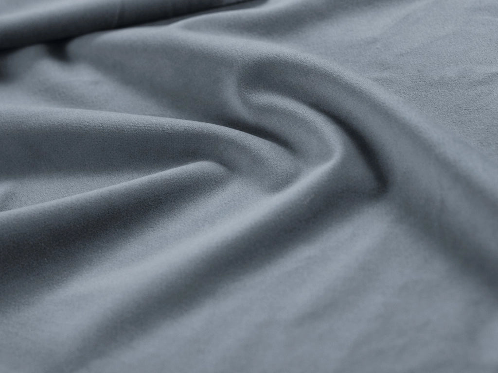 Cosmopolitan Design - Divano angolare sinistro "Vienna" 5 posti in velluto azzurro 