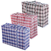 Sacchi di Stoccaggio Jumbo - 3 Pezzi - Resistenti e Duraturi - Borsa per Vestiti - con Cerniera - Ideale per la Mobilità - Dimensioni 79x20x58,5 cm - Sacchi di Stoccaggio