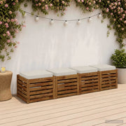 Cuscini per Sedia in 4 Pezzi VUGHT 4 pcs 100% Poliestere Bianco 946212