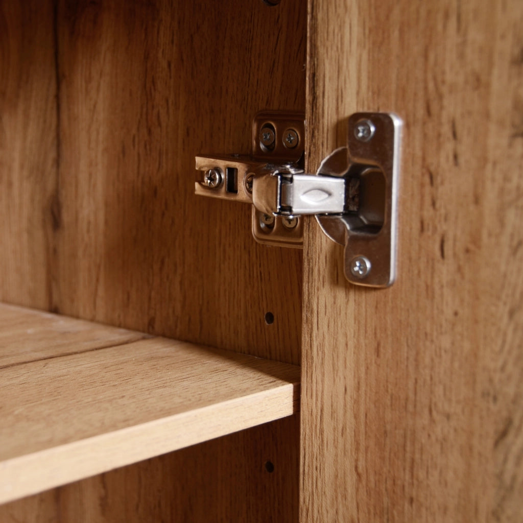 ARMADIO INGRESSO Set da 2 pezzi con specchio 105x40x191,5 cm Nero/Legno
